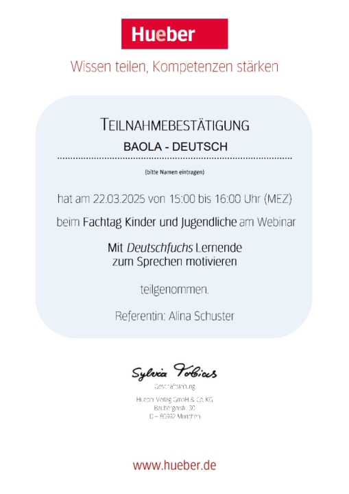 Khuyến khích học viên nói tiếng Đức cùng với Deutschfuchs